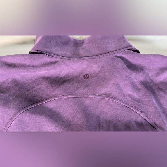 Lululemon Brushed Softstreme Purple Half-Zip Pullover. Size 10 - Picture 3 of 5